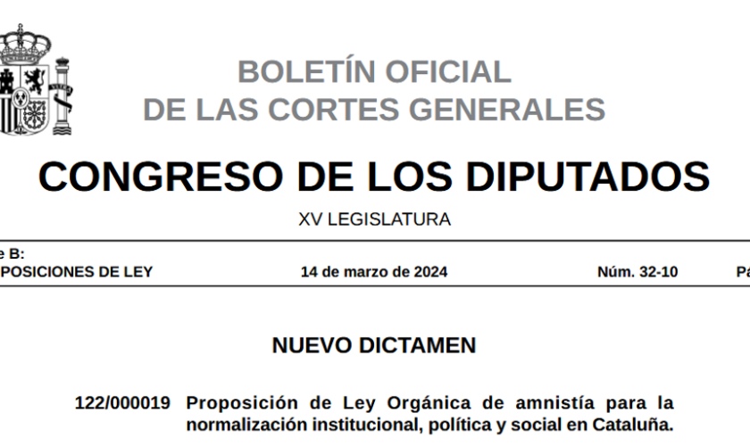 Consulta el documento íntegro de la ley de amnistía