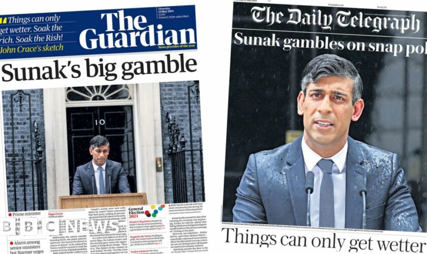 The Papers: PM's 'big gamble' and 'things can only get wetter'