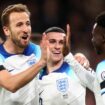 UEFA Euro 2024 Qualifier England v Malta - Wembley Stadium November 17, 2023 England's Harry Kane celebrates scoring their second goal with Bukayo Saka and Phil Foden Pic: Reuters