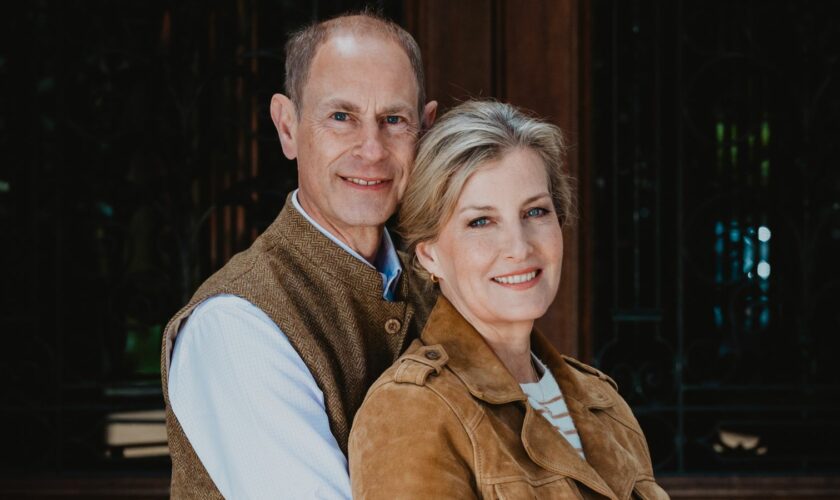 Handout photo provided by Buckingham Palace of the Duke and Duchess of Edinburgh, in the gardens of Bagshot Park, Windsor, who will celebrate their 25th wedding anniversary on Wednesday. Picture date: Monday June 10, 2024. Pic: Chris Jelf