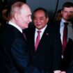 Vladimir Putin is greeted by Vietnamese officials on his arrival in Hanoi Pic: AP