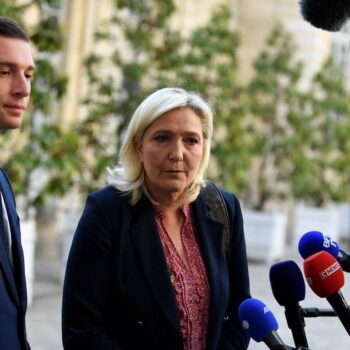 Jordan Bardella et Marine Le Pen le 29 juin 2022 à Matignon