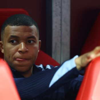 Why is Kylian Mbappe on the bench for France against the Netherlands?