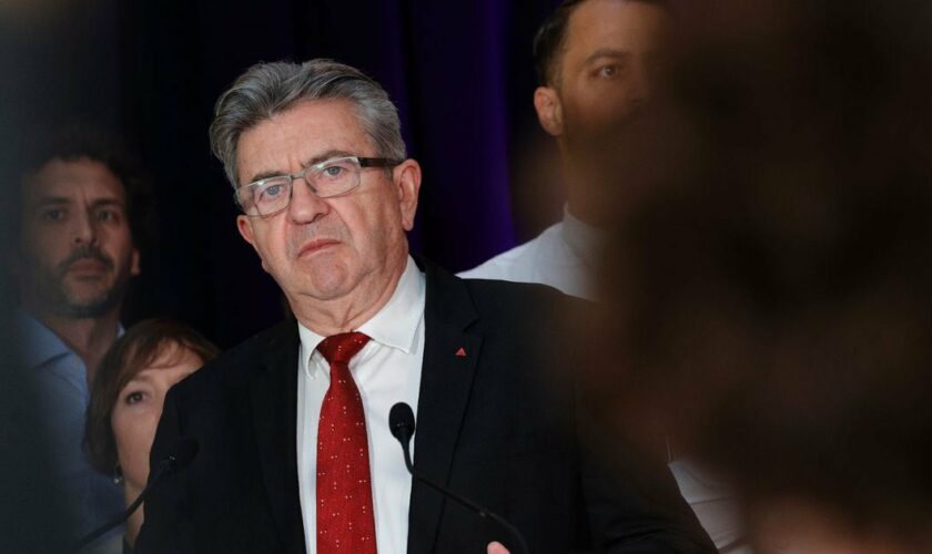 Le leader de LFI, Jean-Luc Mélenchon, le 9 juin 2024 à Paris