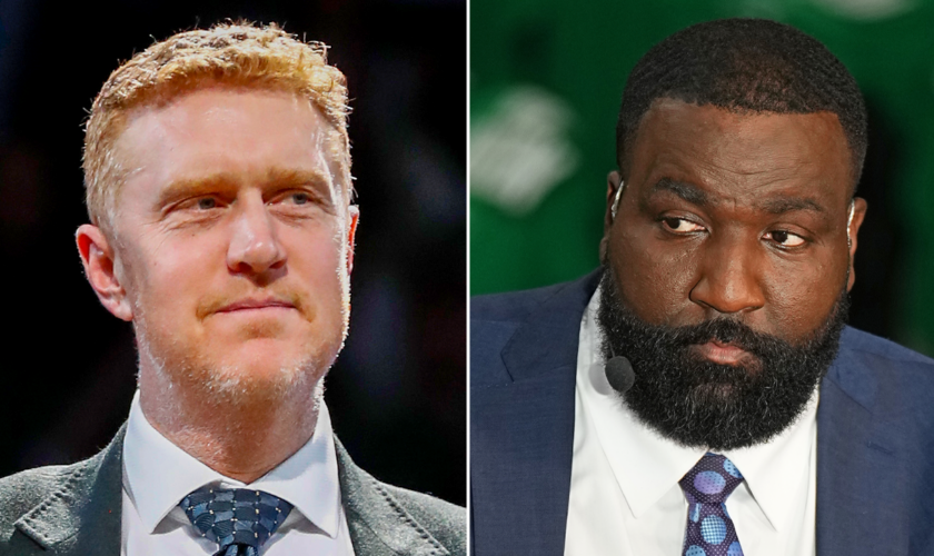 Kendrick Perkins calls Brian Scalabrine 'coward' after former teammate claims he's banned from Celtics parade