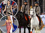 Kendall Jenner and Gigi Hadid ride the runway on horses as they are joined by Sabrina Carpenter, Katy Perry and Venus and Serena Williams for star-studded Vogue World Paris show