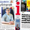 The papers: Sunak hits out at Farage and Starmer 'would work with Le Pen'