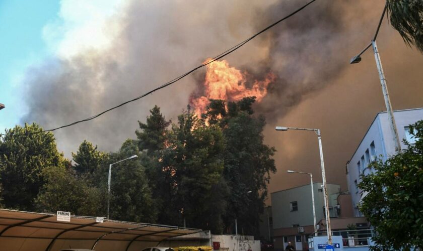 Un incendie dans des zones d’habitation déclaré en Grèce, un hôpital évacué