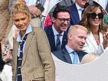 Zendaya adopts preppy style in a tweed blazer and blue shirt while Kate Beckinsale and Hugh Jackman share a laugh in the Royal Box as the stars descend on SW19 for the penultimate day of Wimbledon