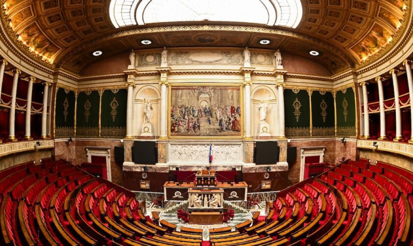 L'hémicycle de l'Assemblée nationale, à Paris, le 8 juillet 2024