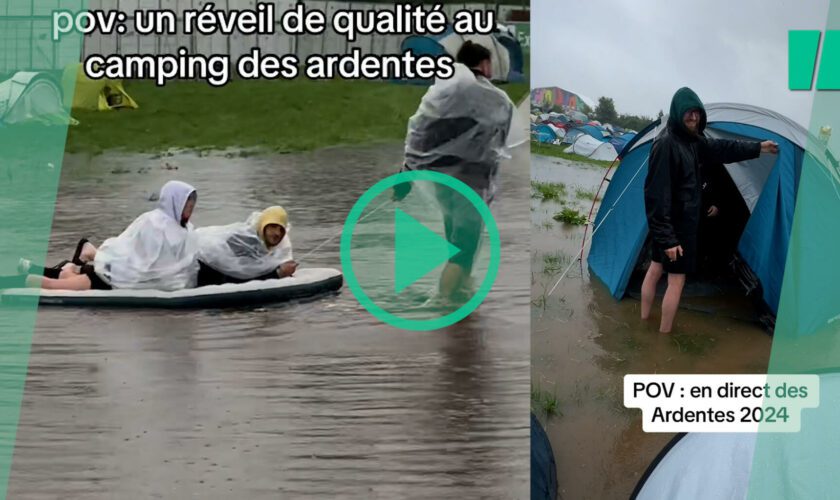 Le festival belge « Les Ardentes » tourne à la catastrophe à cause de la météo, une partie du camping inondé