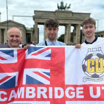 Ethan ravelled from Hertfordshire with friends Kevin and Joe