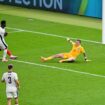 Spain's Mikel Oyarzabal scores their team's second goal. Pic: Reuters