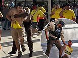 Hundreds of Colombian fans crash gate as absolute CHAOS breaks out before Copa America final against Argentina in Miami