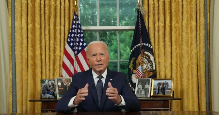 Joe Biden dans le Bureau ovale à Washington, le 14 juillet 2024