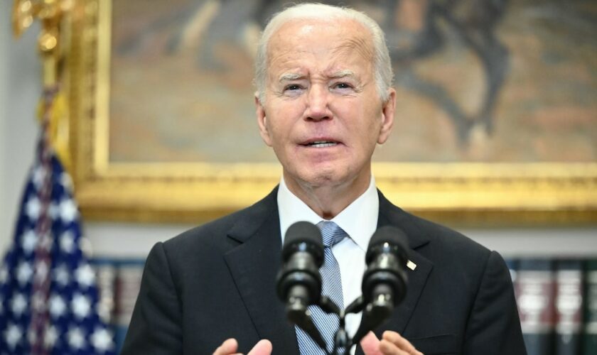 Le président américain Joe Biden s'exprime depuis la Maison Blanche au lendemain de la tentative d'assassinat sur son rival à la présidentielle Donald Trump, le 14 juillet 2024 à Washington