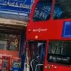 London bus smashes into shop scaffolding on busy street leaving multiple people injured