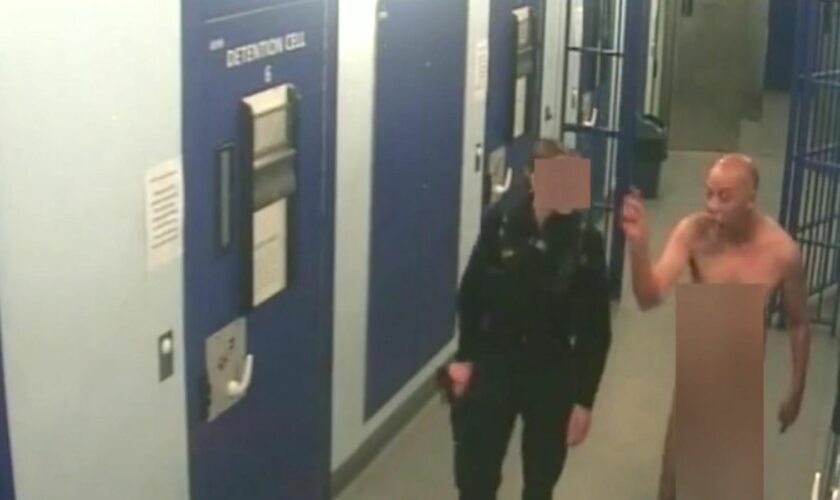 On one occasion Mark was led through a custody suite naked