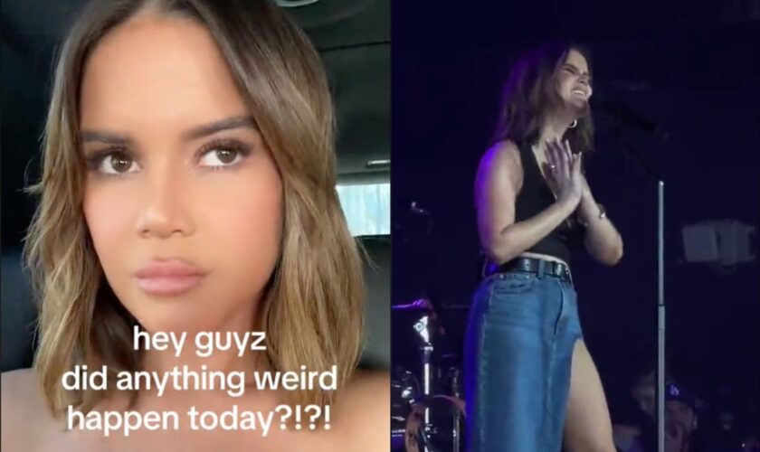 Maren Morris address her viral denim skirt wardrobe malfunction