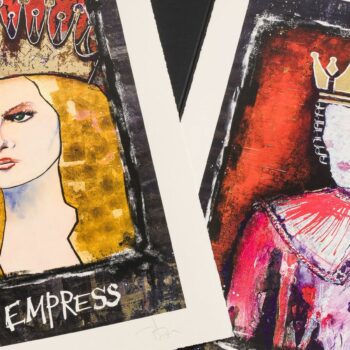 Johnny Depp has unveiled Tarot, his latest collection of artwork - featuring a piece inspired by his ex-partner Vanessa Paradis. Pic: Castle Fine Art