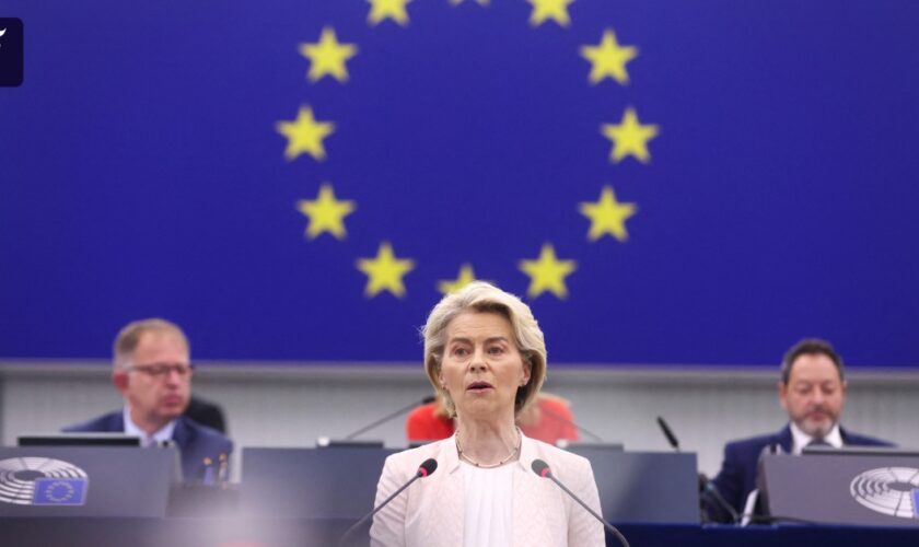 Letzte Rede vor Wahl: Von der Leyen gibt sich kämpferisch