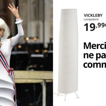 JO de Paris 2024 : la robe d’Arielle Dombasle comparée à une lampe Ikea… par Ikea