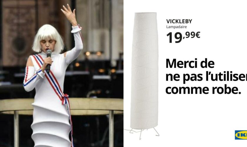 JO de Paris 2024 : la robe d’Arielle Dombasle comparée à une lampe Ikea… par Ikea