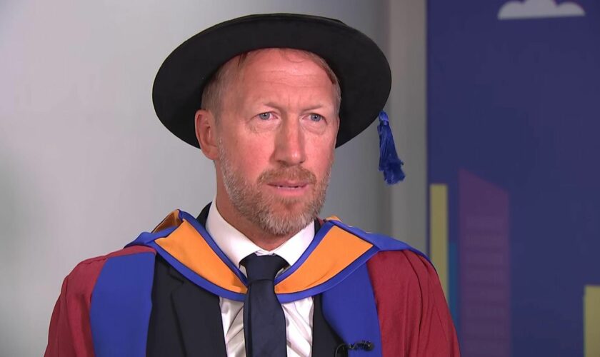 Graham Potter spoke to Sky Sports News as he received an honorary doctorate