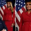 Melania Trump stuns in red as she walks into the Republican convention to a roaring crowd to watch husband Donald speak in his first speech after he dodged a bullet