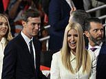 Ivanka Trump wows in white alongside Jared Kushner and Tiffany to lead the family in watching her father accept the Republican nomination