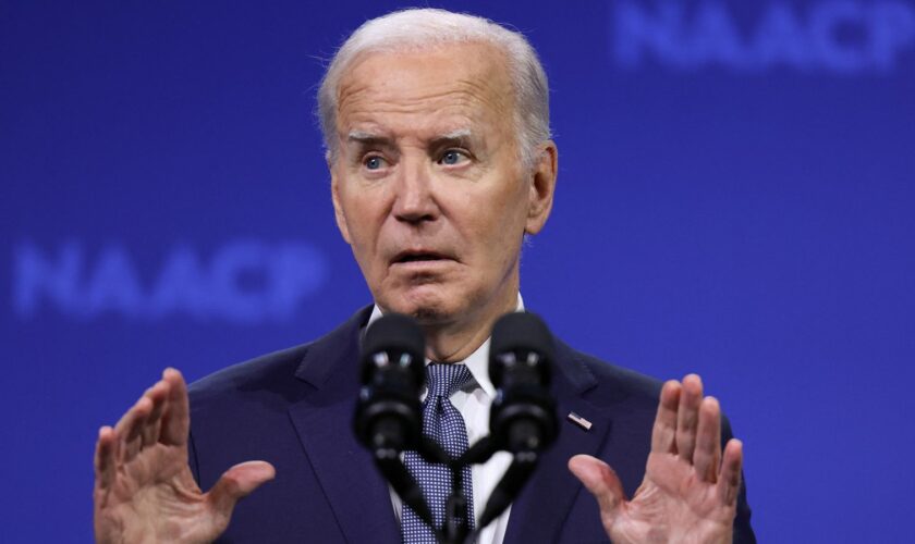 U.S. President Joe Biden speaks at the 115th NAACP National Convention in Las Vegas, Nevada, U.S., July 16, 2024. Pic: Reuters