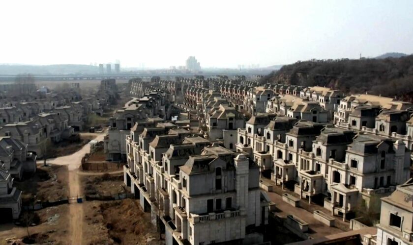 Geisterstadt in China: Lost Places: Rinder und Wildhunde leben zwischen Luxus-Villen für Superreiche