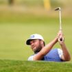 Dan Brown competes at The Open. Pic: PA