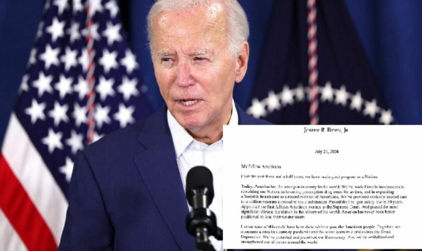 Joe Biden's statement in full as he pulls out of presidential race