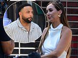 Lauryn Goodman heads out for dinner with a new man as she films scenes for E4's Celebs Go Dating after courtroom showdown with Kyle Walker