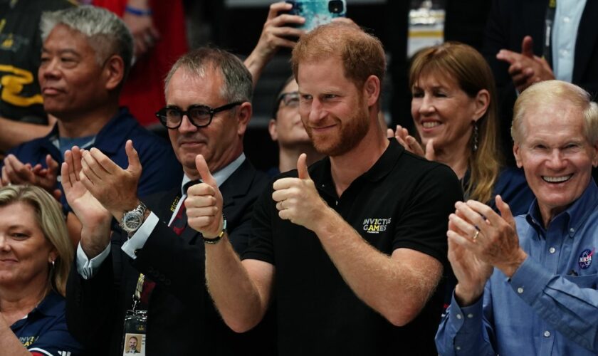 Prince Harry at the Invictus Games in Dusseldorf, Germany, in 2023