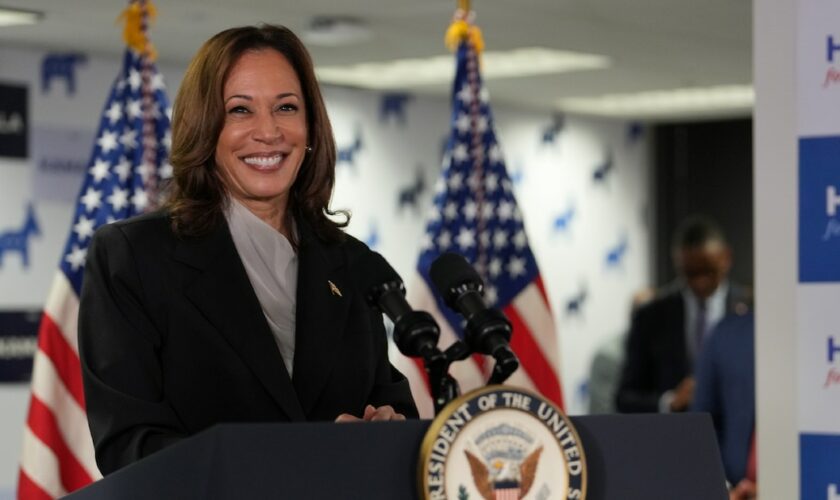 Kamala Harris, lors d'un événement de campagne dans le Delaware, le 22 juillet 2024