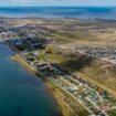 Aerial view of Stanley in the Falkland Islands. Pic: VWPics via AP