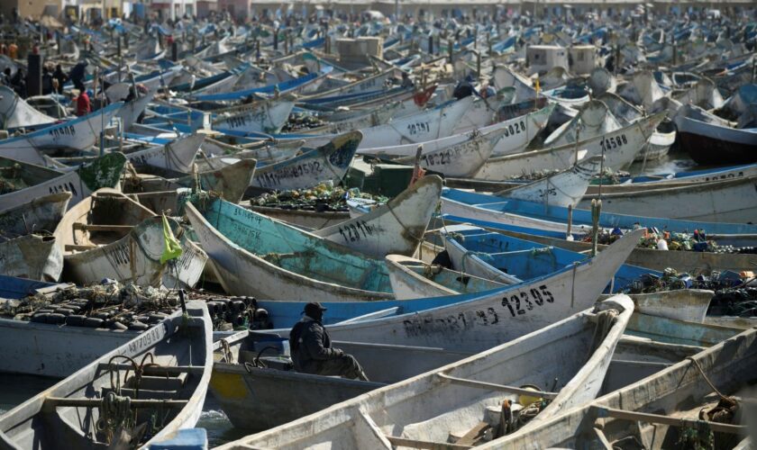 The boat that capsized was said to have been a fishing boat - other boats pictured here in 2018. Pic: Reuters