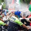 US Capitol riot police launch pepper spray at Palestine protesters ahead of Israel PM visit