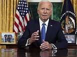 Biden mumbles as he reveals why he decided to 'pass the torch' and insists he could have served four more years as president in address to nation