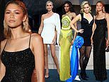 Zendaya oozes confidence in a shimmering black gown as she joins glamorous Charlize Theron, Elizabeth Banks and Cindy Bruna at Louis Vuitton's star-studded Olympic event in Paris