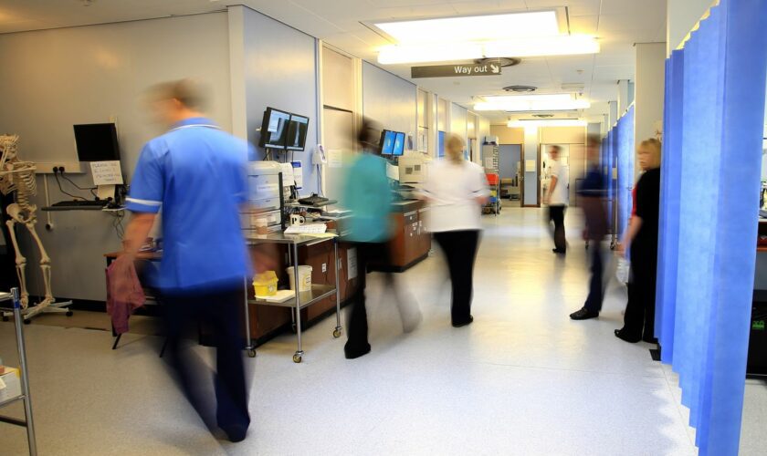 Staff on a NHS hospital ward. File pic: PA