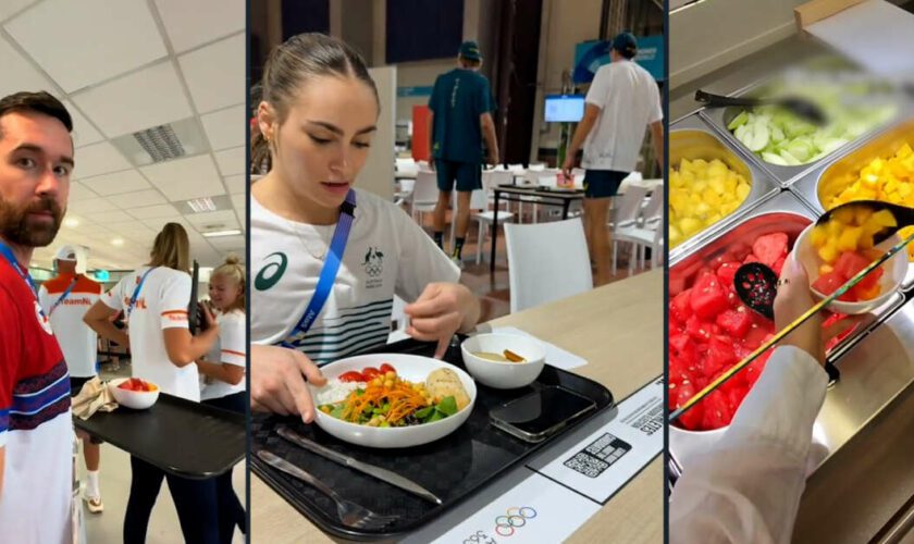 Paris 2024 : visite de la cantine olympique, avec les athlètes