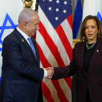 ‘I am looking forward to our conversation, we have a lot to talk about’, Vice President Harris told Netanyahu.