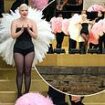 Lady Gaga stuns in a skimpy black bodysuit as she's surrounded by feather clad dancers while rehearsing ahead of her 'duet' with Celine Dion at Olympics opening Ceremony in Paris