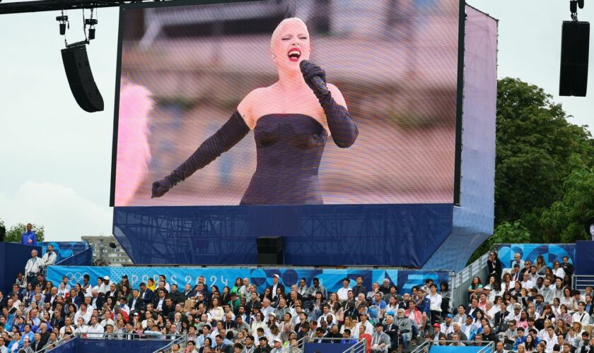 Lady Gaga performs at the opening ceremony. Pic: Reuters