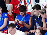 Diving star Tom Daley gets his KNITTING out at the Olympics while watching women's event