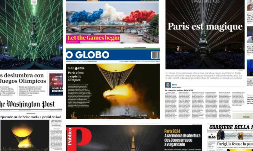 “Paris est magique” : la cérémonie d’ouverture des Jeux 2024 à la une de la presse étrangère