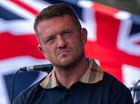 Tommy Robinson 'could face jail' over banned film screening at Trafalgar Square rally as protests turn violent and police arrest nine people